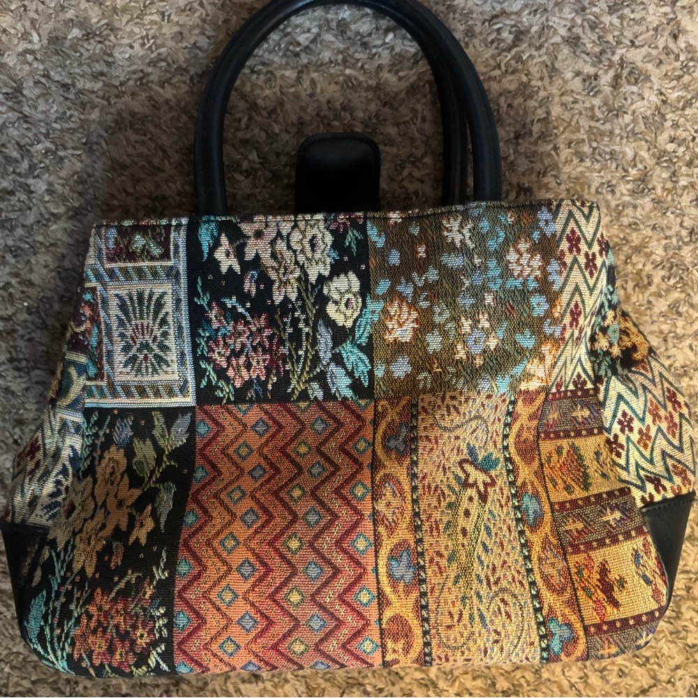Colorful Patchwork Tote Bag